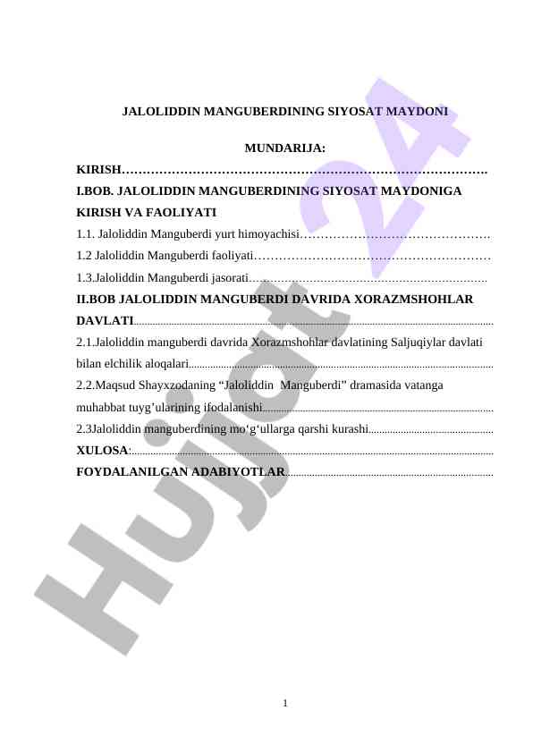 Jaloliddin manguberdi haqida ilmiy tadqiqot