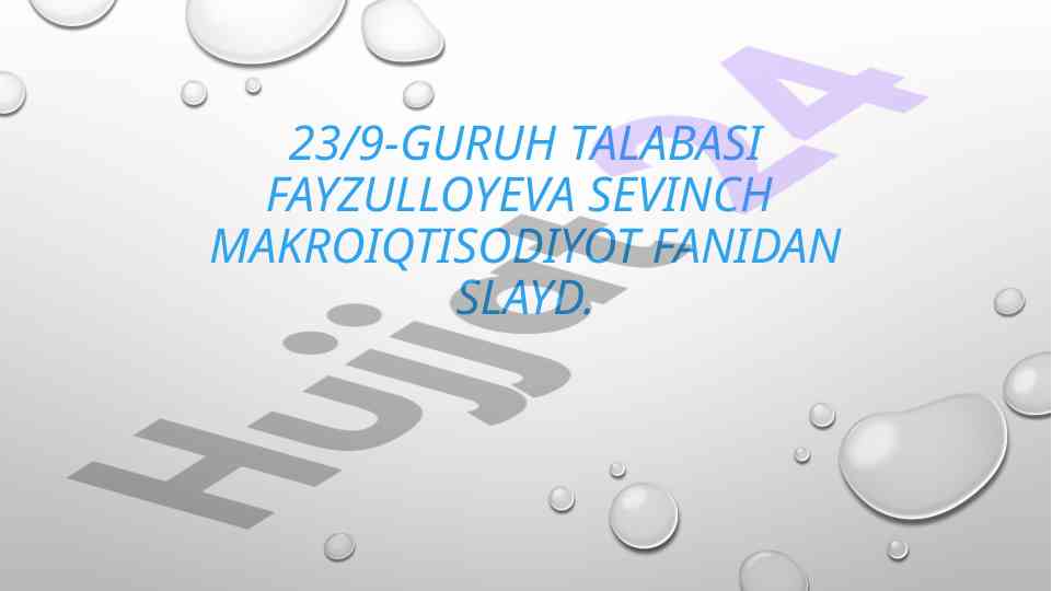 Pul-kredit siyosati bo'yicha slayd taqdimoti