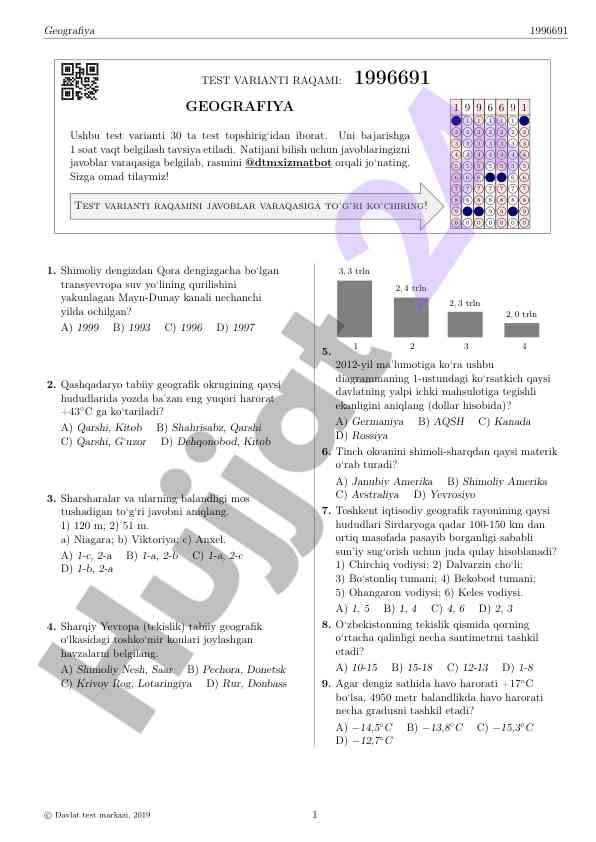 Geografiya test varianti 1996691