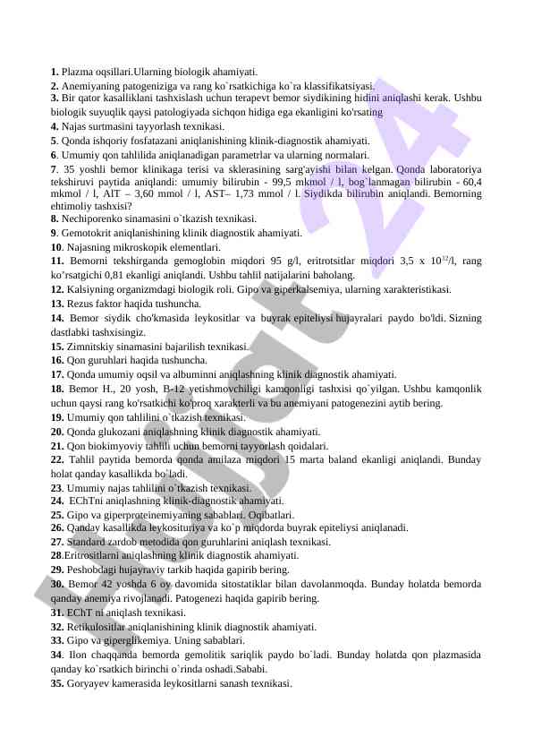 Laboratoriya tahlillari va ularning ahamiyati