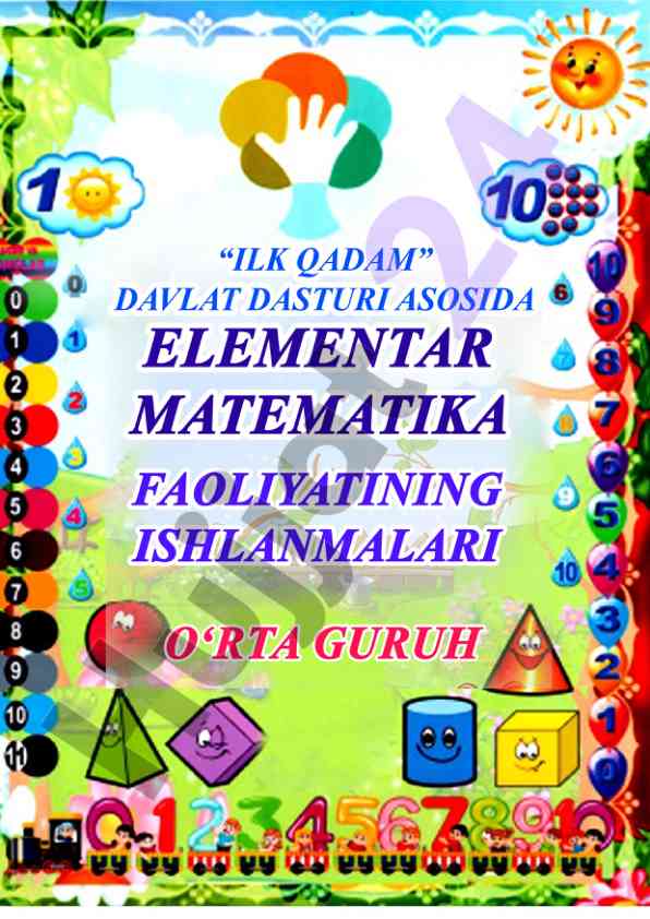 Matematika faoliyat ishlanmalari 1-10 sonlari