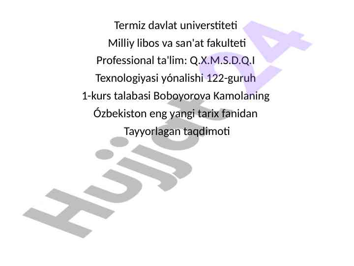 Mustaqil o‘zbekiston respublikasi tashkil topishi