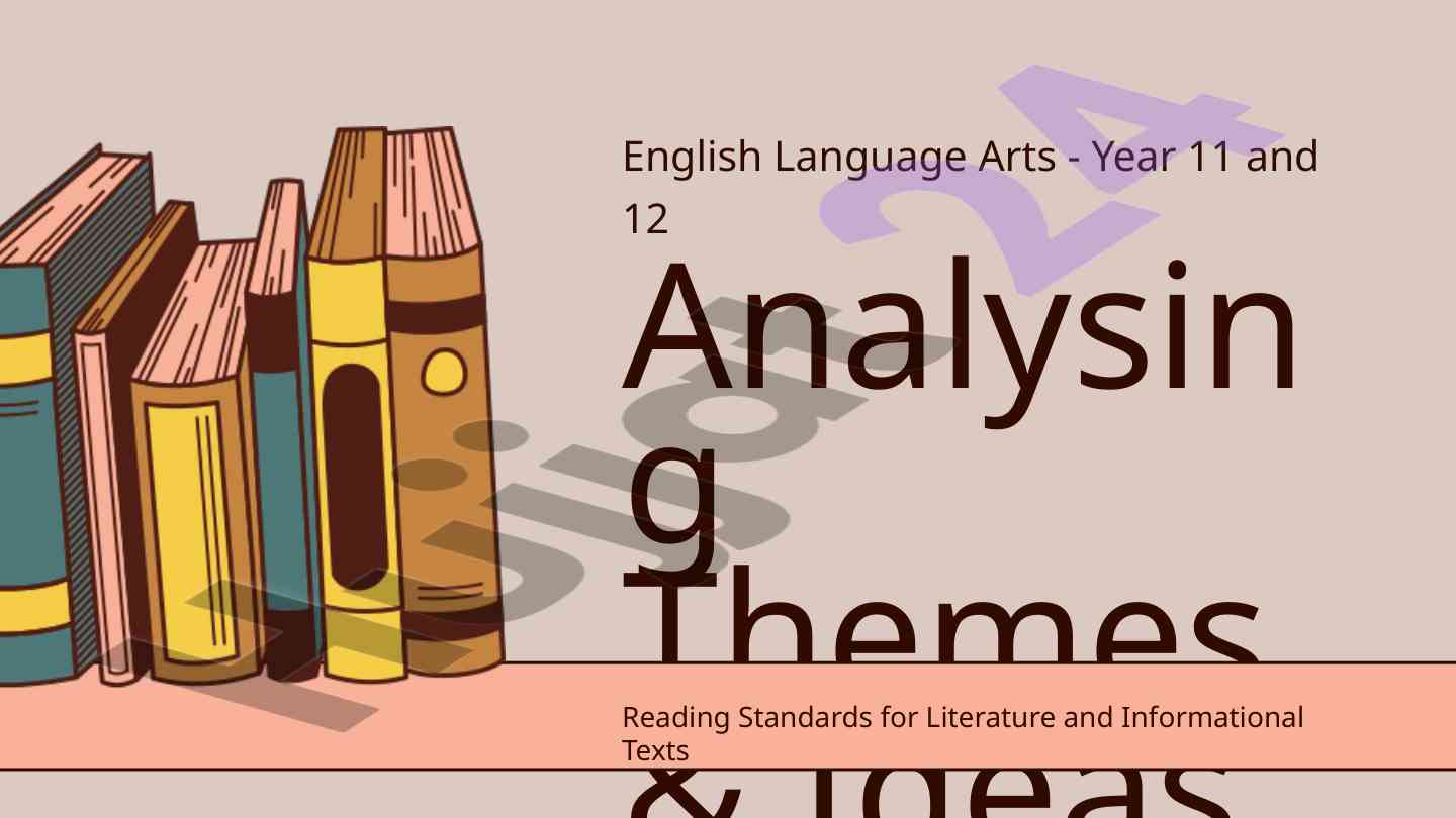 Analysing themes and ideas in english language arts