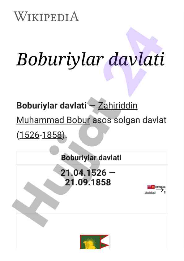 Boburiylar davlati: tarixiy sharh va asoslari