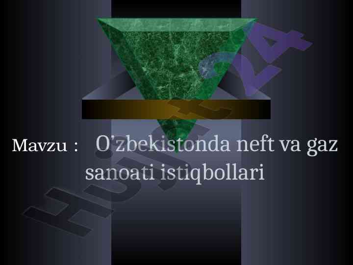 O‘zbekistonda neft va gaz sanoati istiqbollari