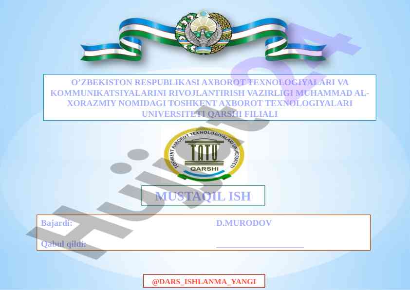 Mrp2 va uning imkoniyatlari haqida mustaqil ish