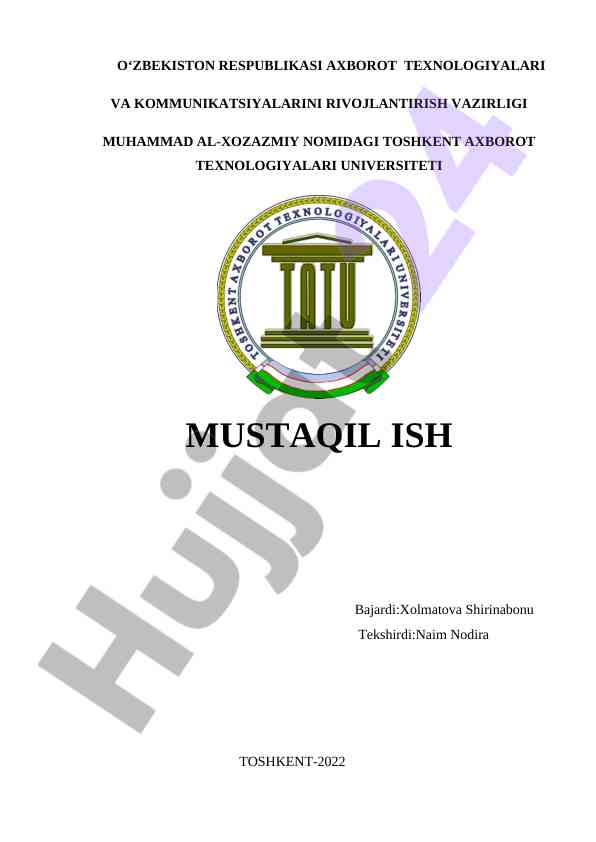 Ma’lumotlar bazasi loyihalashida mysql dasturi