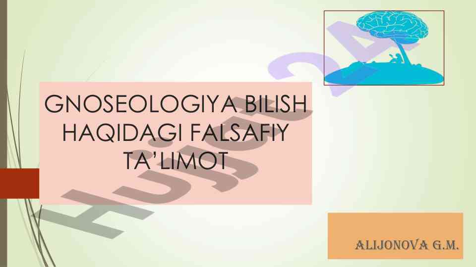 Gnoseologiya bilish haqidagi falsafiy ta’limot