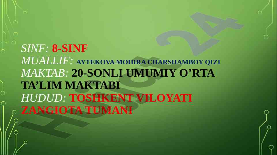 Qonning kimyoviy tarkibi va sentrifuga tahlili