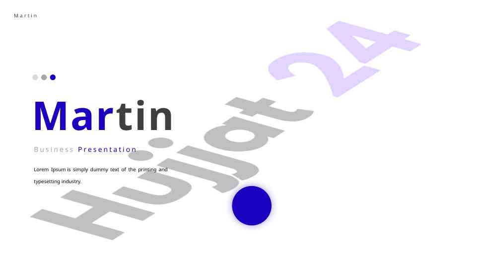 Martin business presentation overview and history