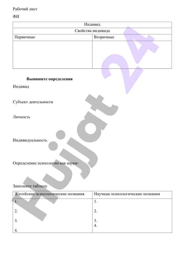 Sвойства индивида и психология как наука