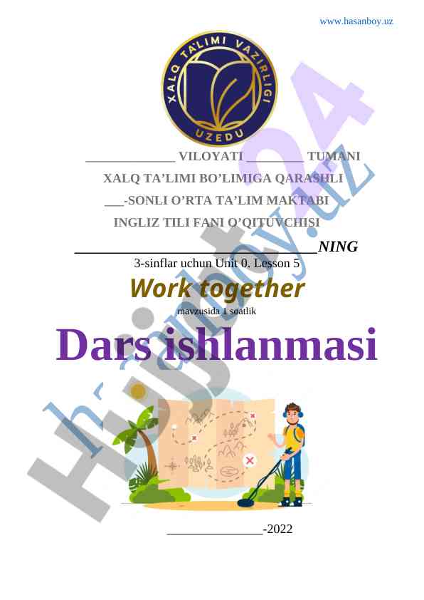 Unit 0 lesson 5 work together english lesson plan