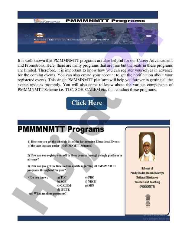 Career advancement through pmmmnmtt programs