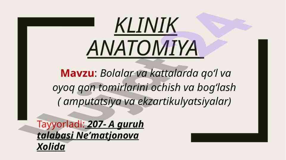 Bolalar va kattalarda qon tomirlarini amputatsiya