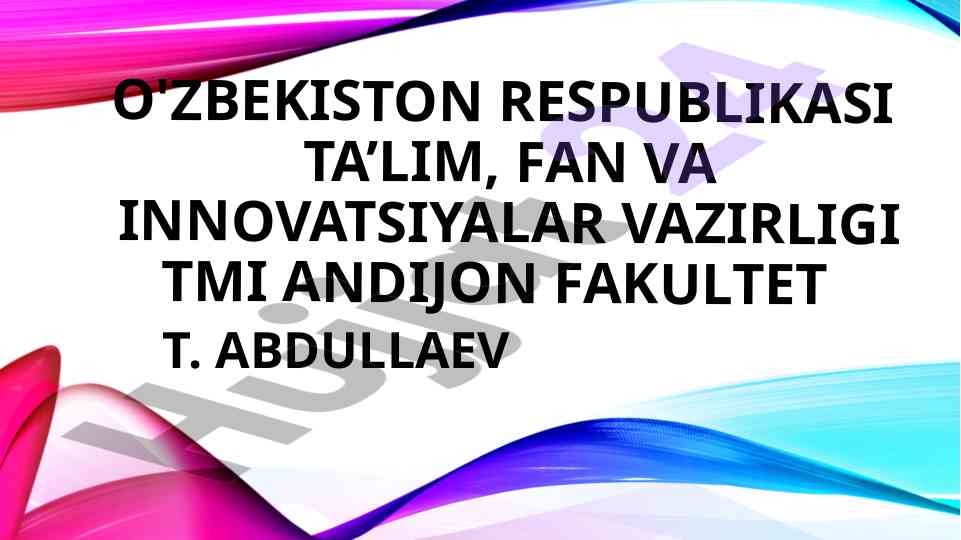 Etika fanining predmeti va mohiyati
