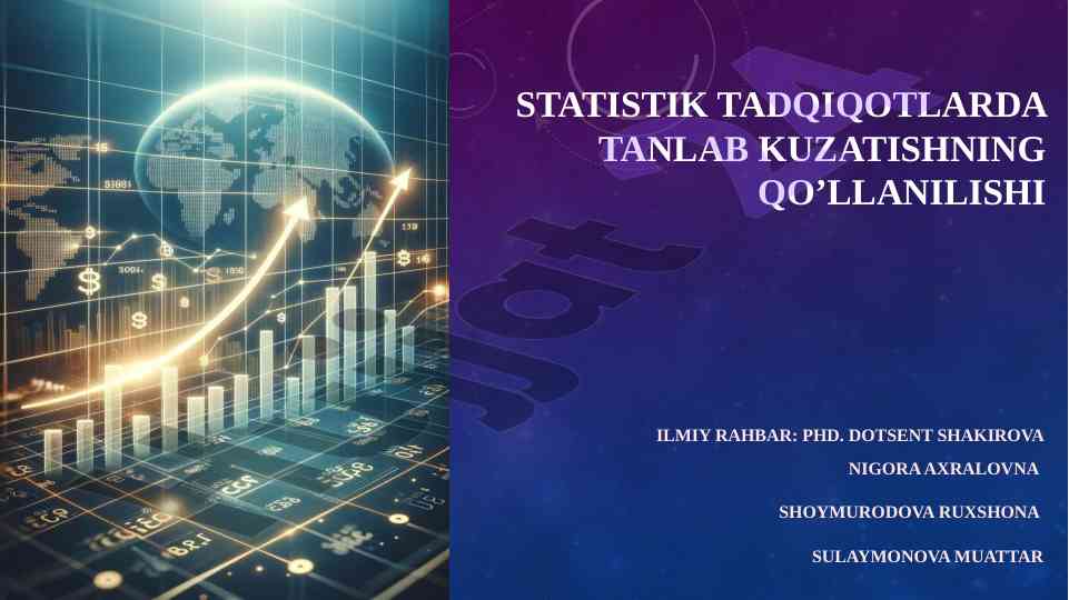 Tanlab kuzatishning statistik tadqiqotlardagi o‘rni
