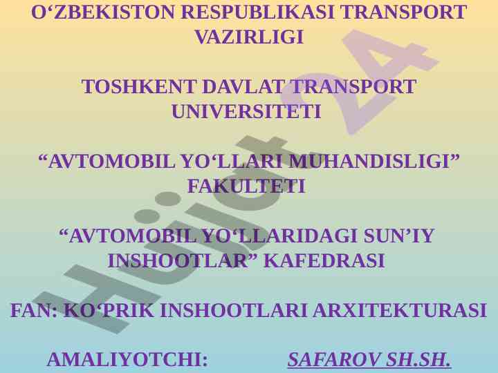 Uch o'lchamli grafika va ko'prik inshootlari