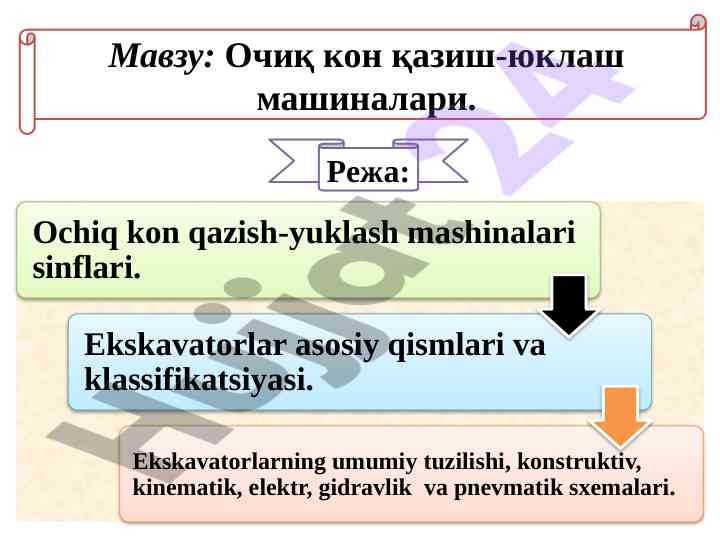 Ochiq kon qazish-yuklash mashinalari tahlili