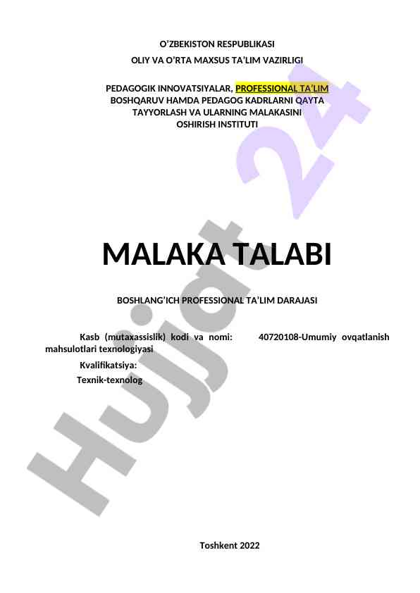 Pedagogik innovatsiyalar va professional ta'lim