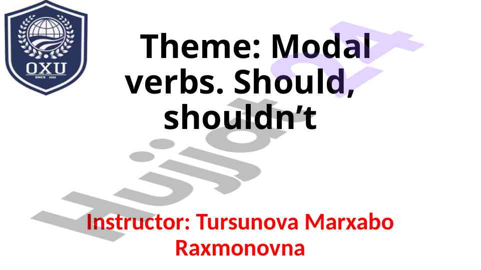 Understanding modal verbs should and shouldn't