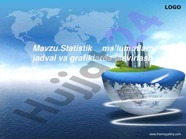 Statistik maʼlumotlarni jadval va grafiklarda tasvirlash