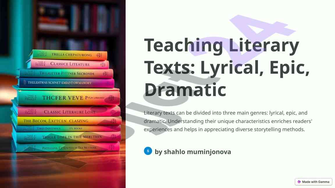 Understanding three main literary genres in depth
