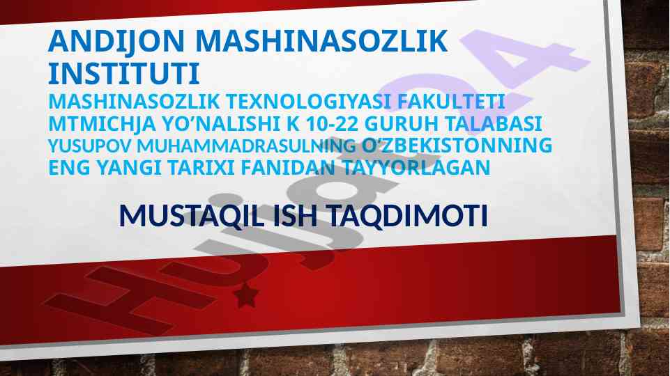 O'zbekiston respublikasining tarixiy ahamiyati
