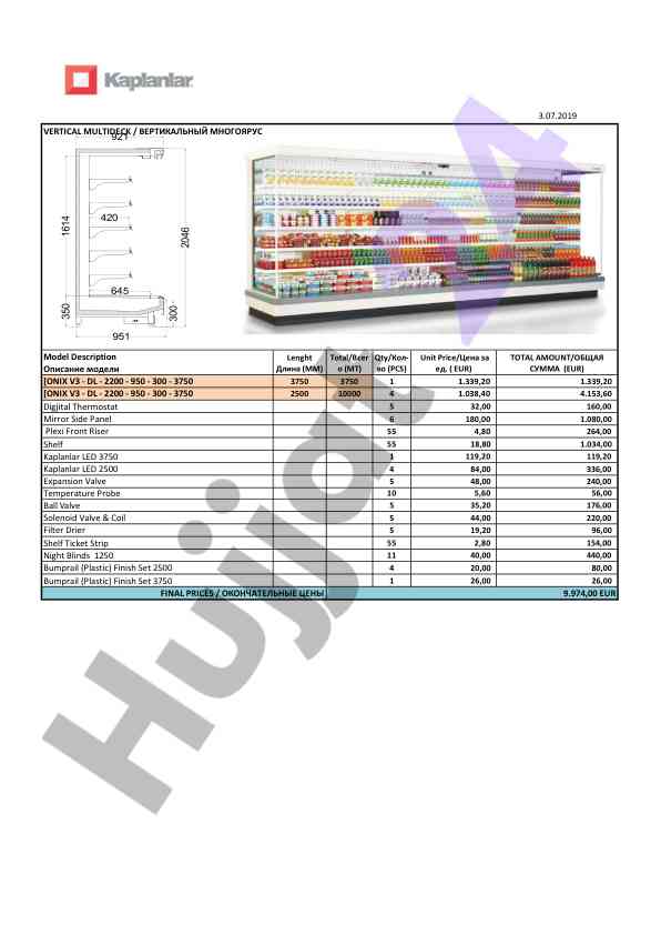 Model description and pricing analysis