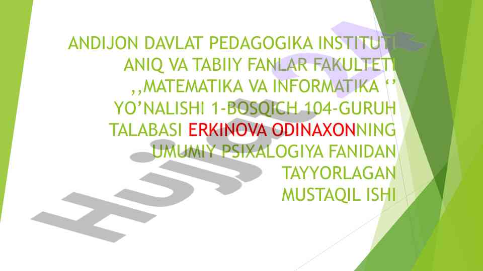 Ontogenezning ilk bosqichlarida insonning rivojlanishi