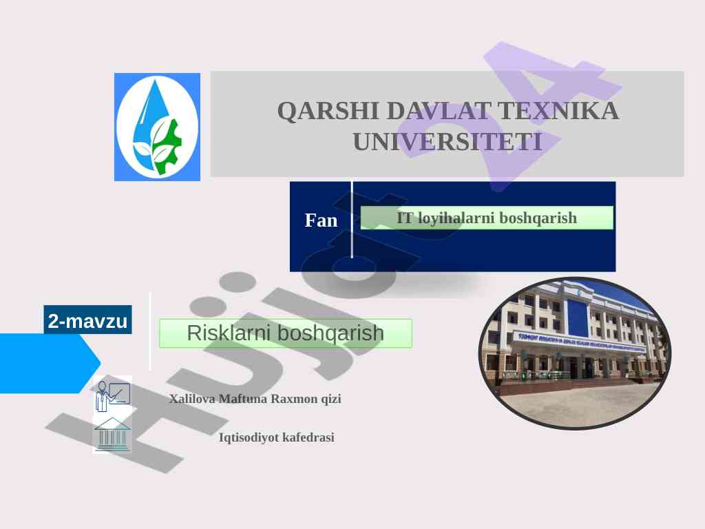 Risklarni boshqarish: it loyihalaridagi muhim asoslar