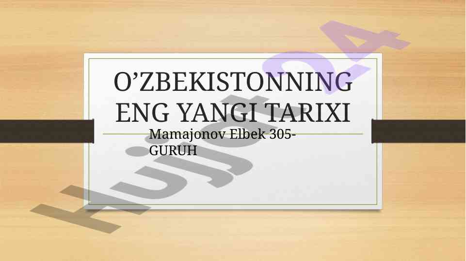 O‘zbekiston tashqi siyosati: asosiy yo‘nalishlar