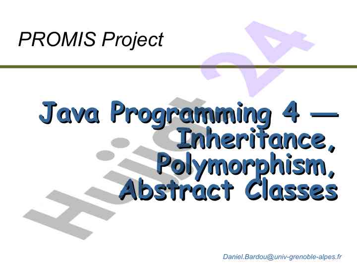 Java programming inheritance and polymorphism guide
