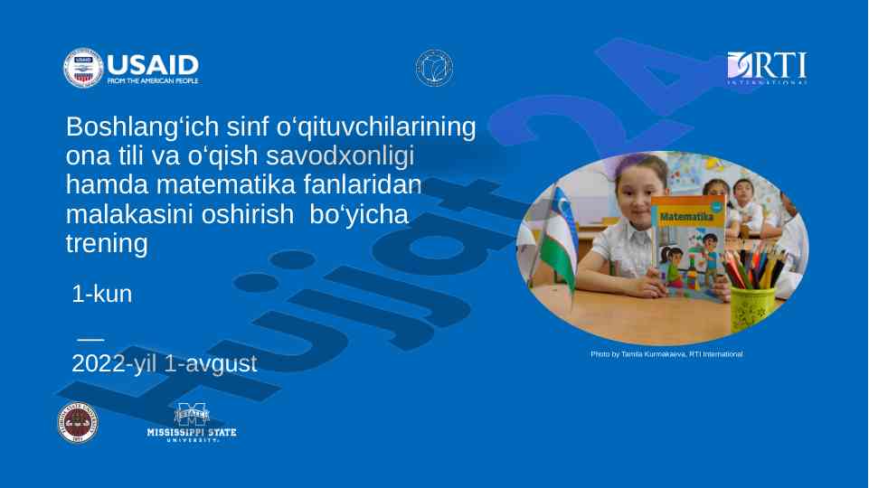 Boshlang‘ich sinf o‘qituvchilari uchun trening materiallari