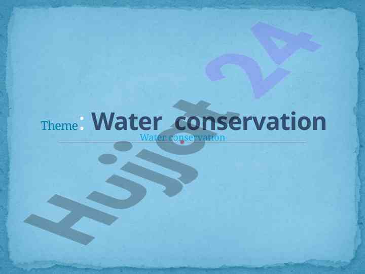 Water conservation strategies for central asia