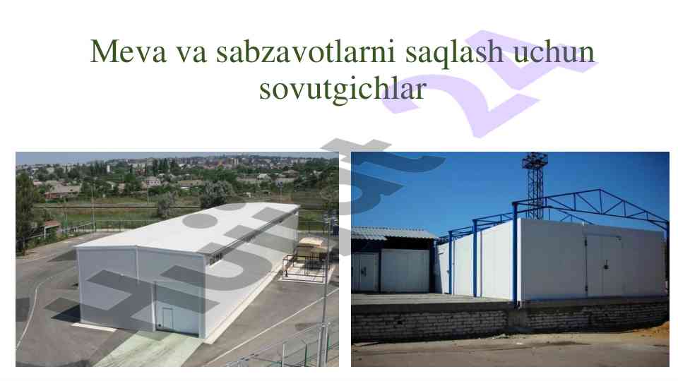Oziq-ovqat mahsulotlarini saqlash uchun sovutgichlar