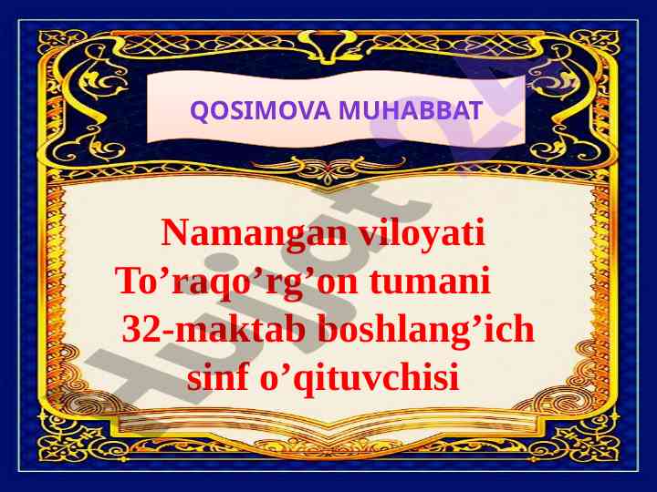 Ota-onani qadrlash mavzusidagi dars ishlanmasi