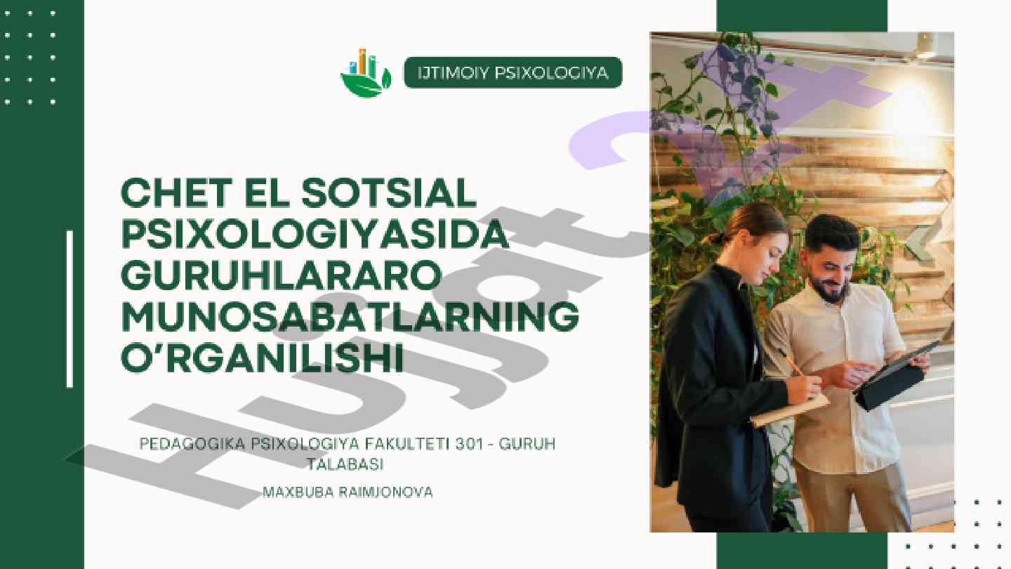 Guruhiy jarayonlar va ijtimoiy psixologiya tahlili
