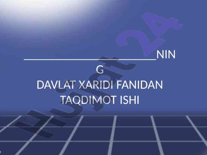 Banklarda hisob-kitob va valyuta schyotlari taqdimoti