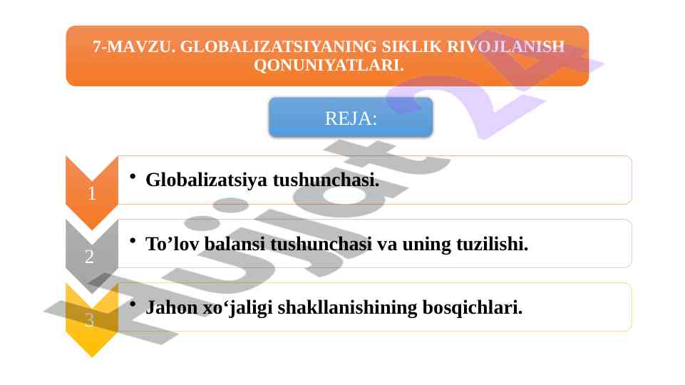 Globalizatsiya va iqtisodiy o'zaro bog'liqlik