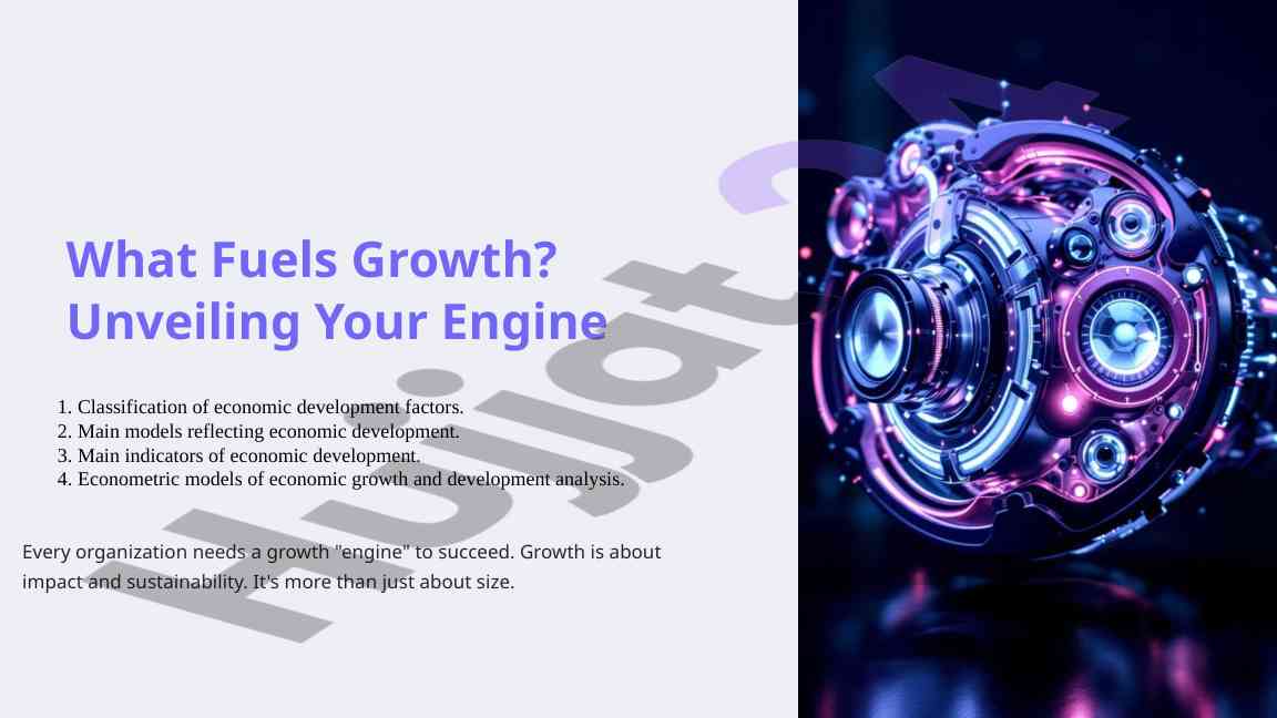 Understanding growth engines for economic development