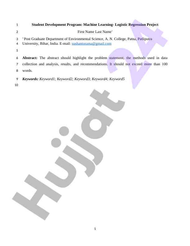 Mashina o‘rganish logistic regression loyihasi