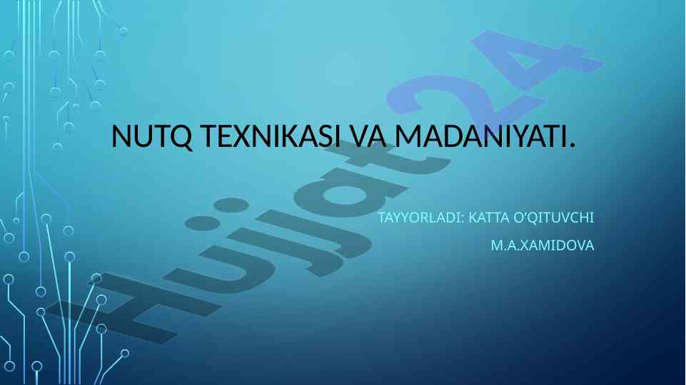 Nutq texnikasi va madaniyati bo'yicha qo'llanma