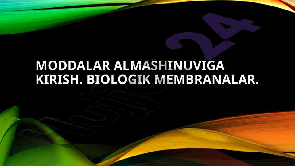 Ovqat hazmlanishi va biologik membranalar