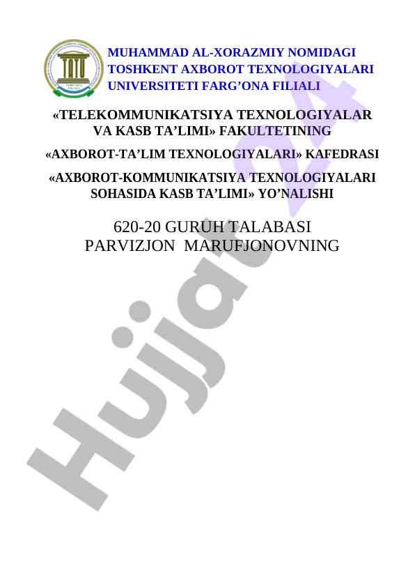 Talaba uchun nazorat tizimini yaratish