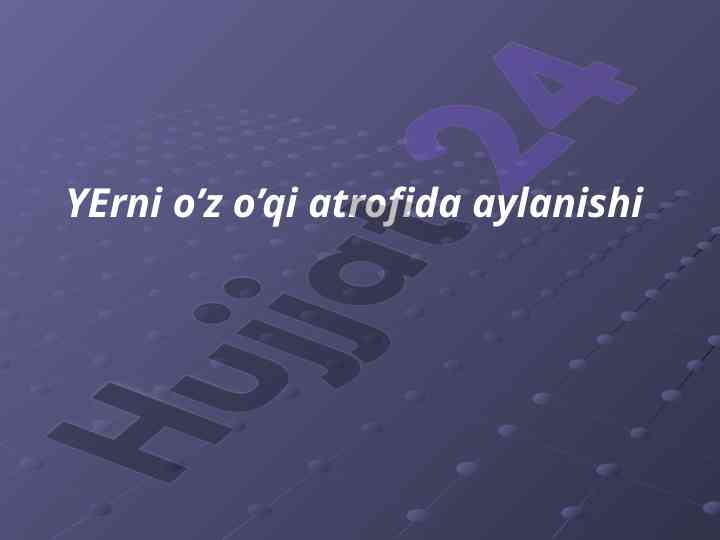 Yulduzlarning aylanishi va osmon ko‘rinmalari