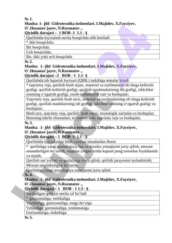 Gidrotexnika inshootlari bilan tanishing