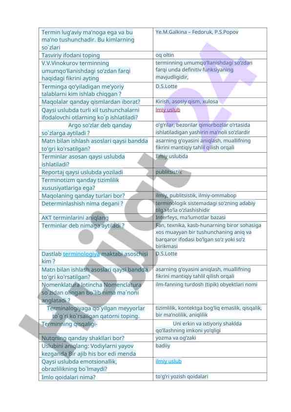 Terminologiya asoslari va tadqiqot usullari