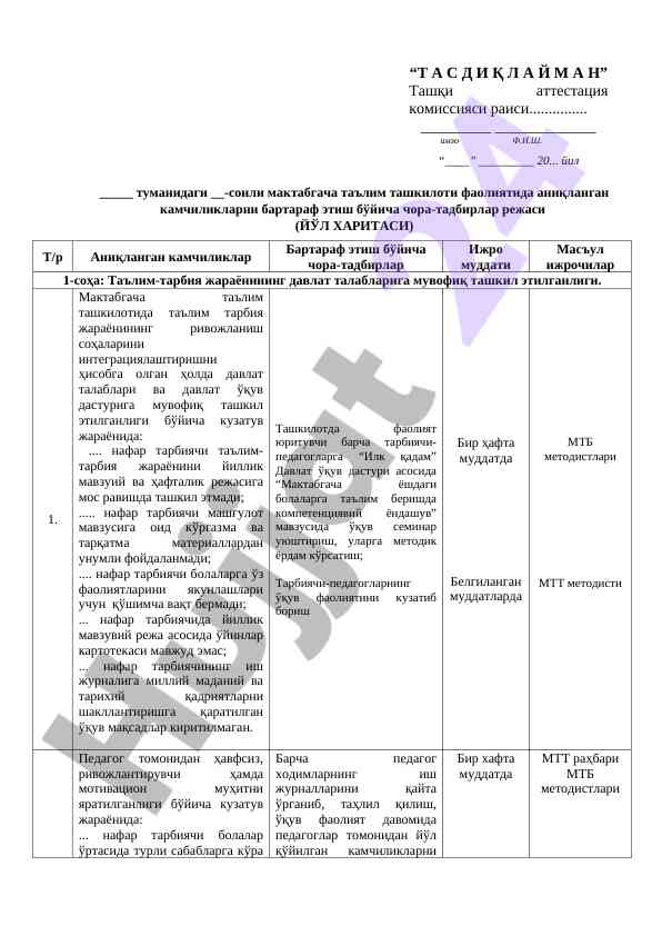 Таълим тарбия жараёнларининг ривожланиши хусусида