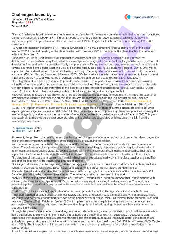 Challenges in implementing socio-scientific issues