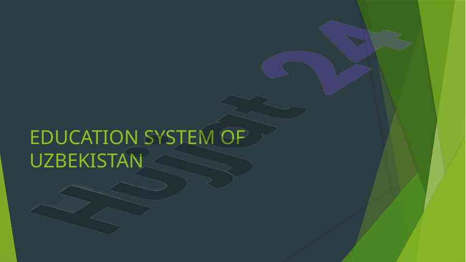 Education system overview in uzbekistan